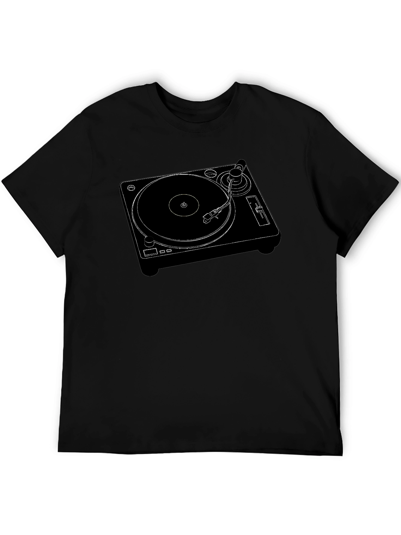 DJ Turntable Graphic Tee - Retro Music Vibe