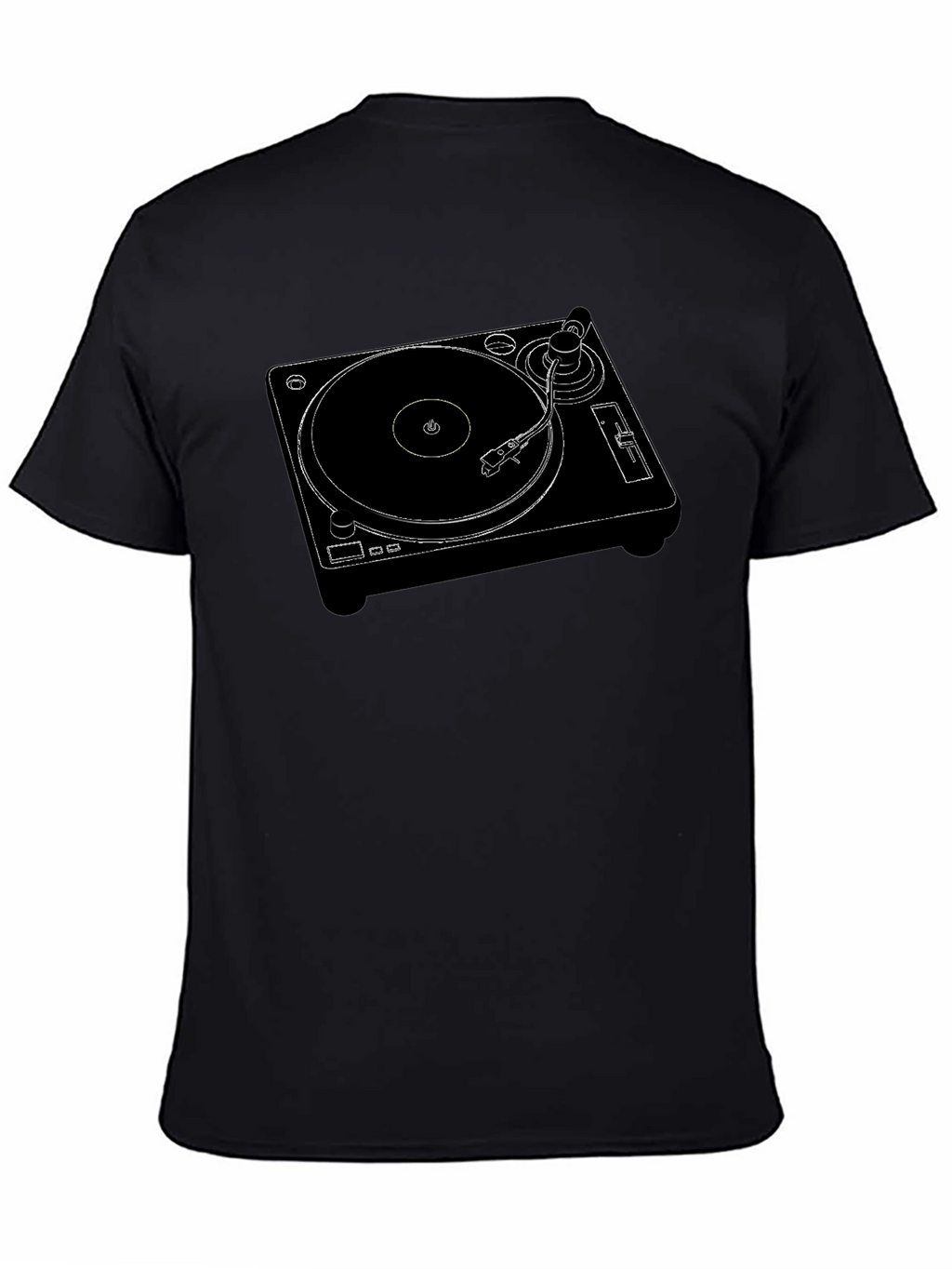 DJ Turntable Graphic Tee - Retro Music Vibe