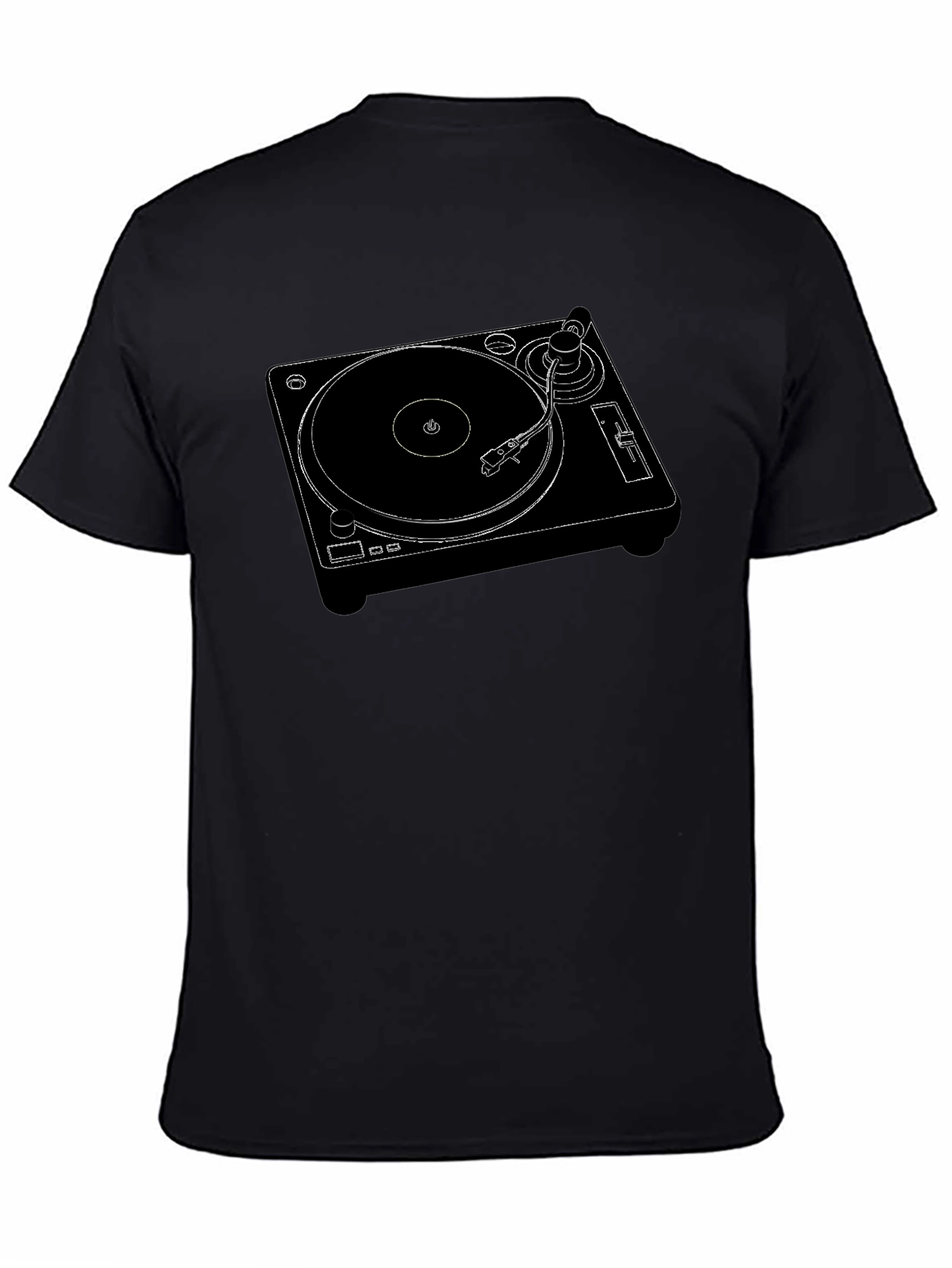 DJ Turntable Graphic Tee - Retro Music Vibe