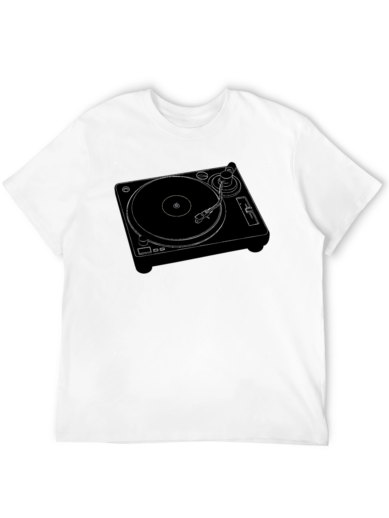 DJ Turntable Graphic Tee - Retro Music Vibe