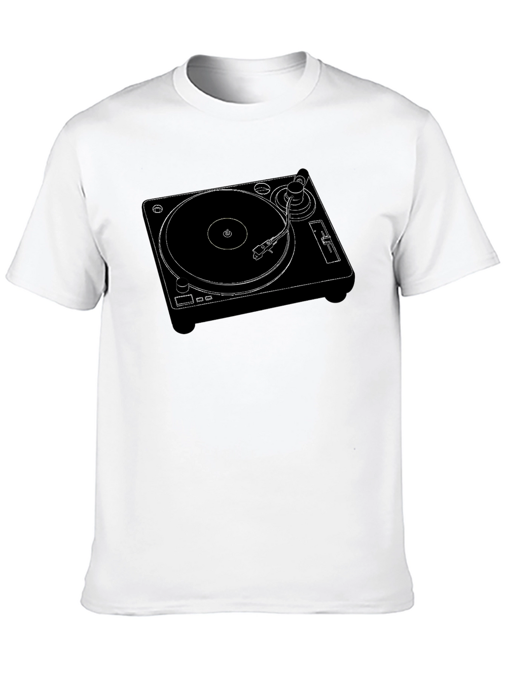 DJ Turntable Graphic Tee - Retro Music Vibe