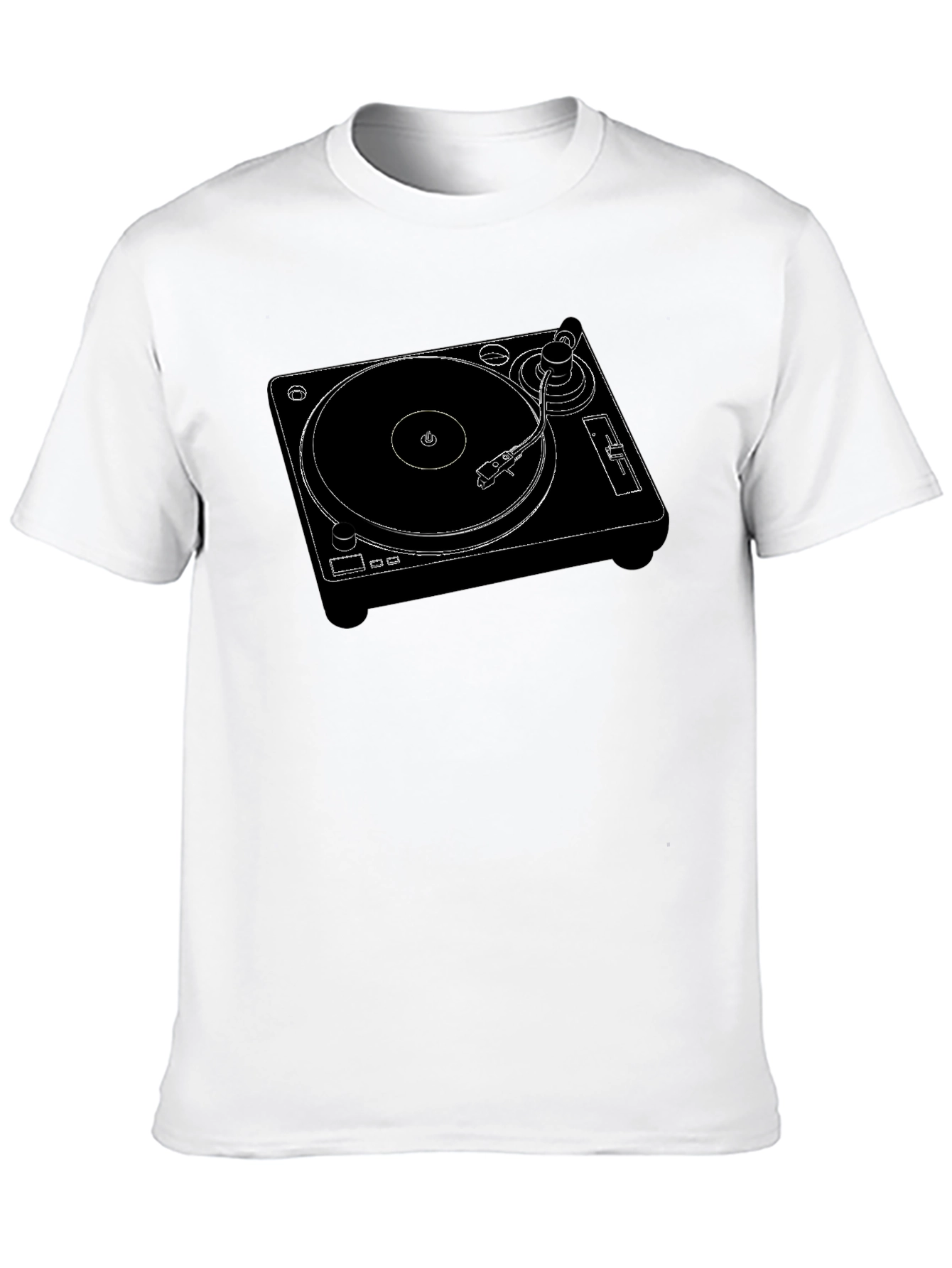 DJ Turntable Graphic Tee - Retro Music Vibe