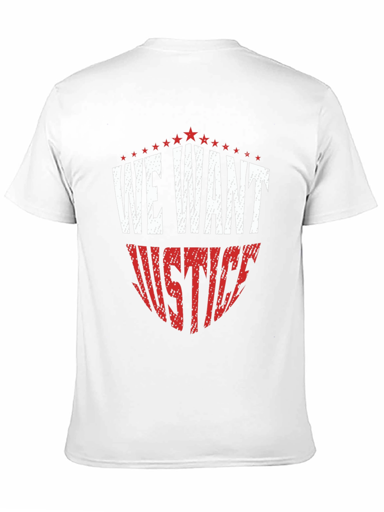 We Want Justice Graphic Tee - Black Cotton T-Shirt