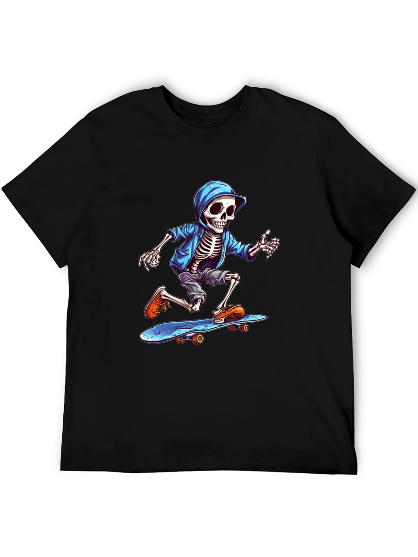 Skeleton Skateboarder Graphic Tee