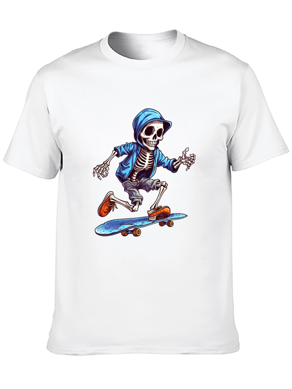 Skeleton Skateboarder Graphic Tee