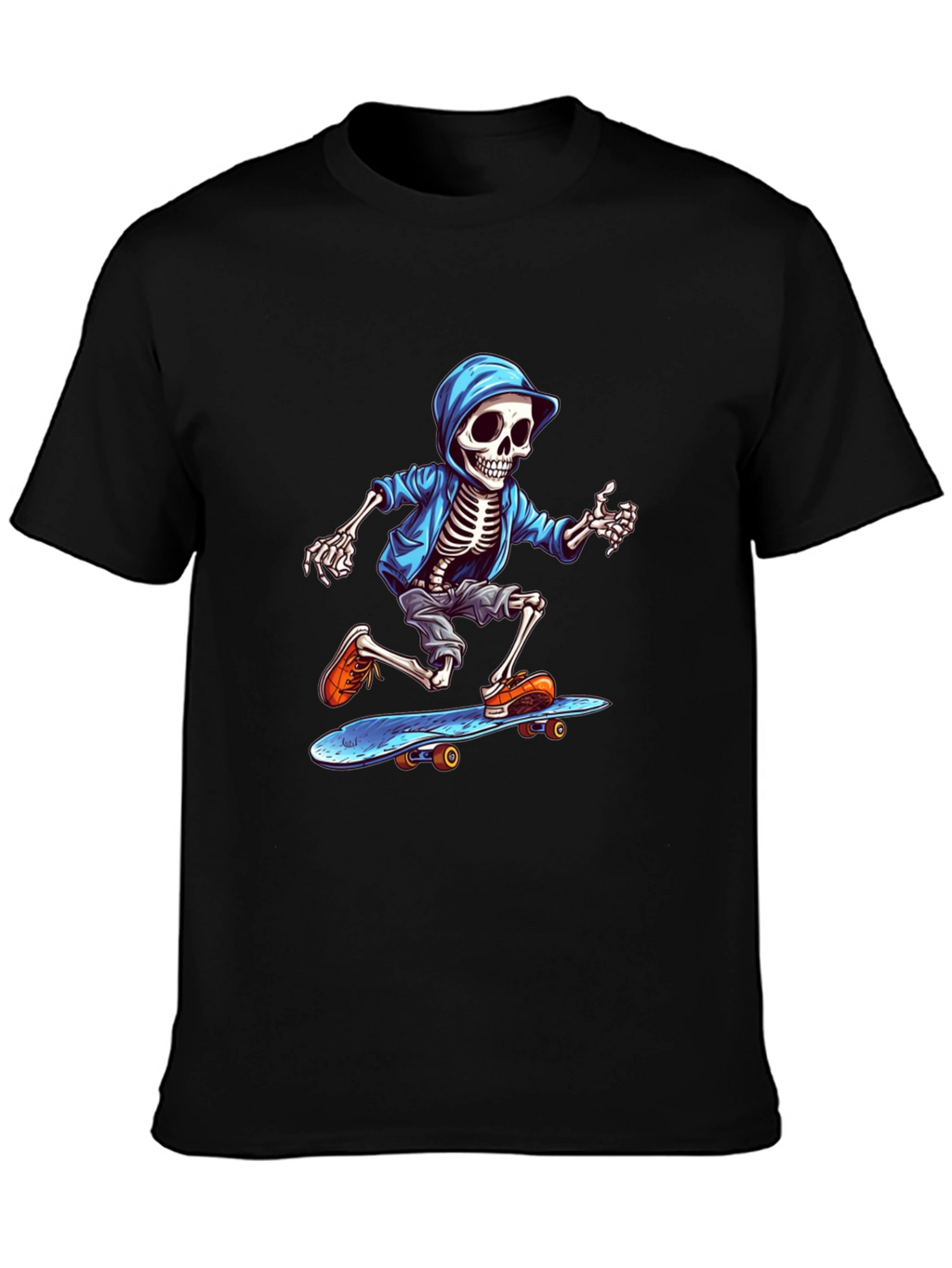 Skeleton Skateboarder Graphic Tee