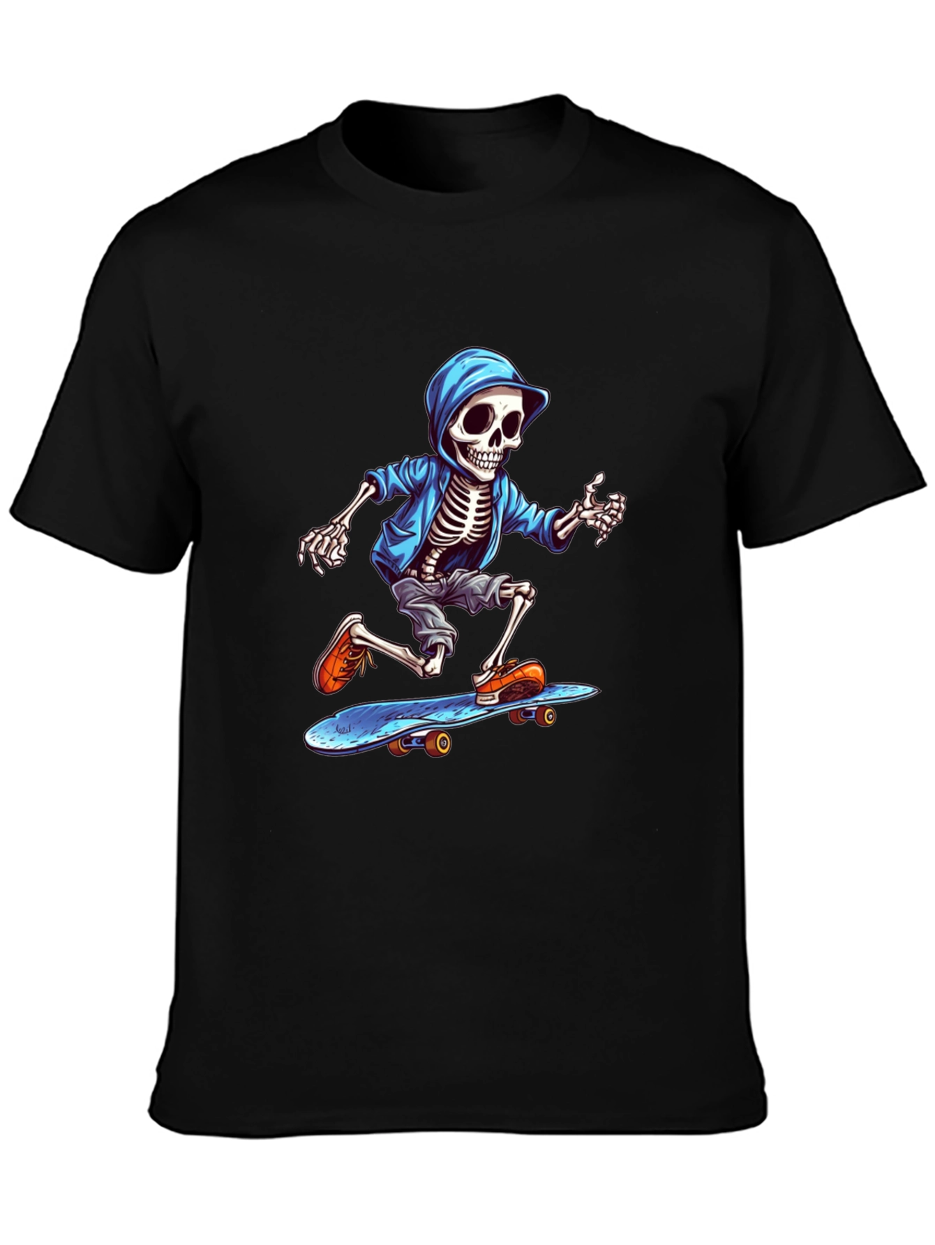 Skeleton Skateboarder Graphic Tee