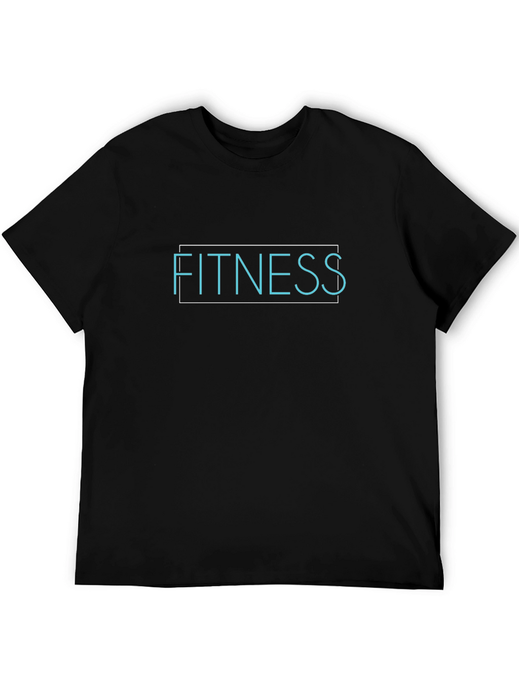 Fitness Graphic Tee - Black Cotton Gym Shirt