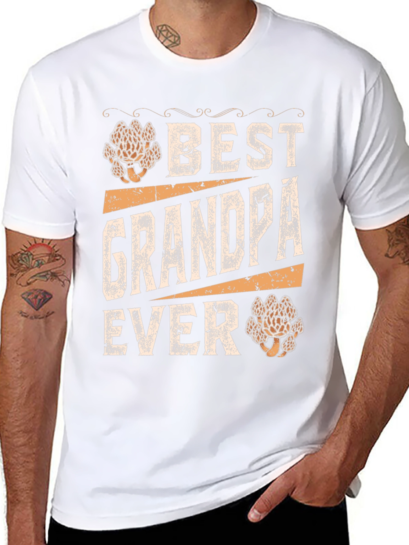 Best Grandpa Ever T-Shirt - Mushroom Design