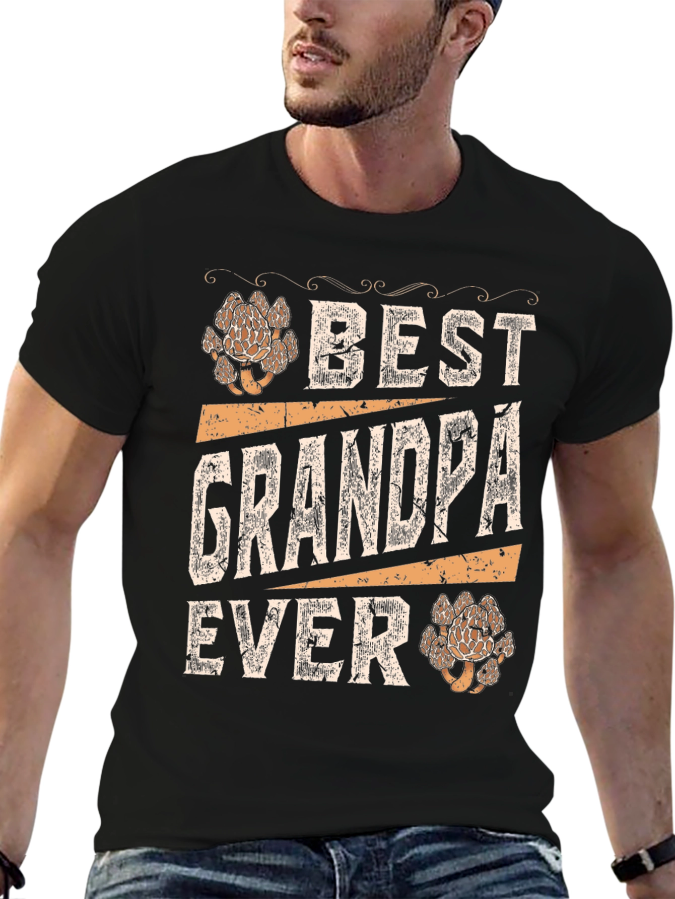 Best Grandpa Ever T-Shirt - Mushroom Design