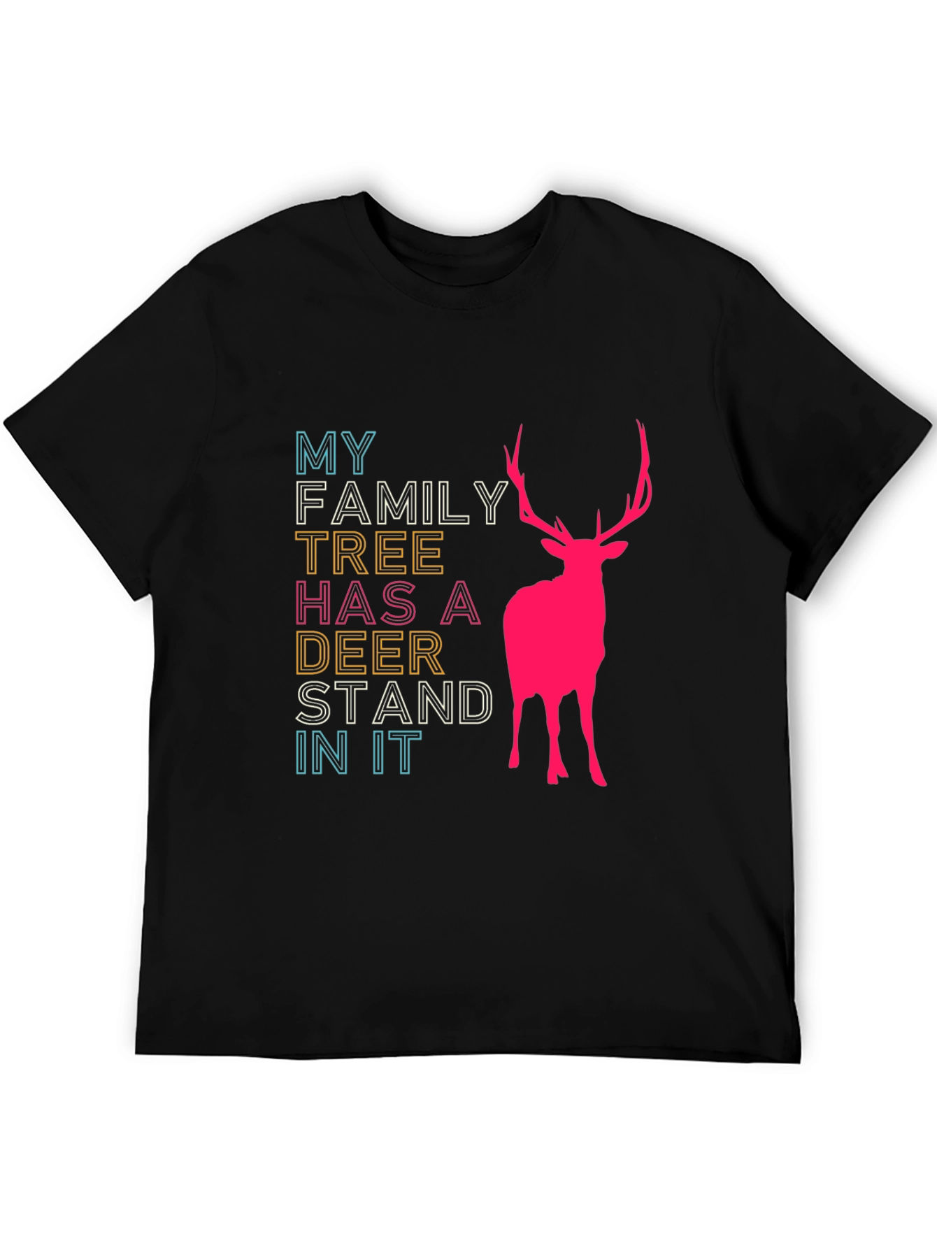 Family Tree Deer Stand Graphic Tee - Hunting Humor Shirt