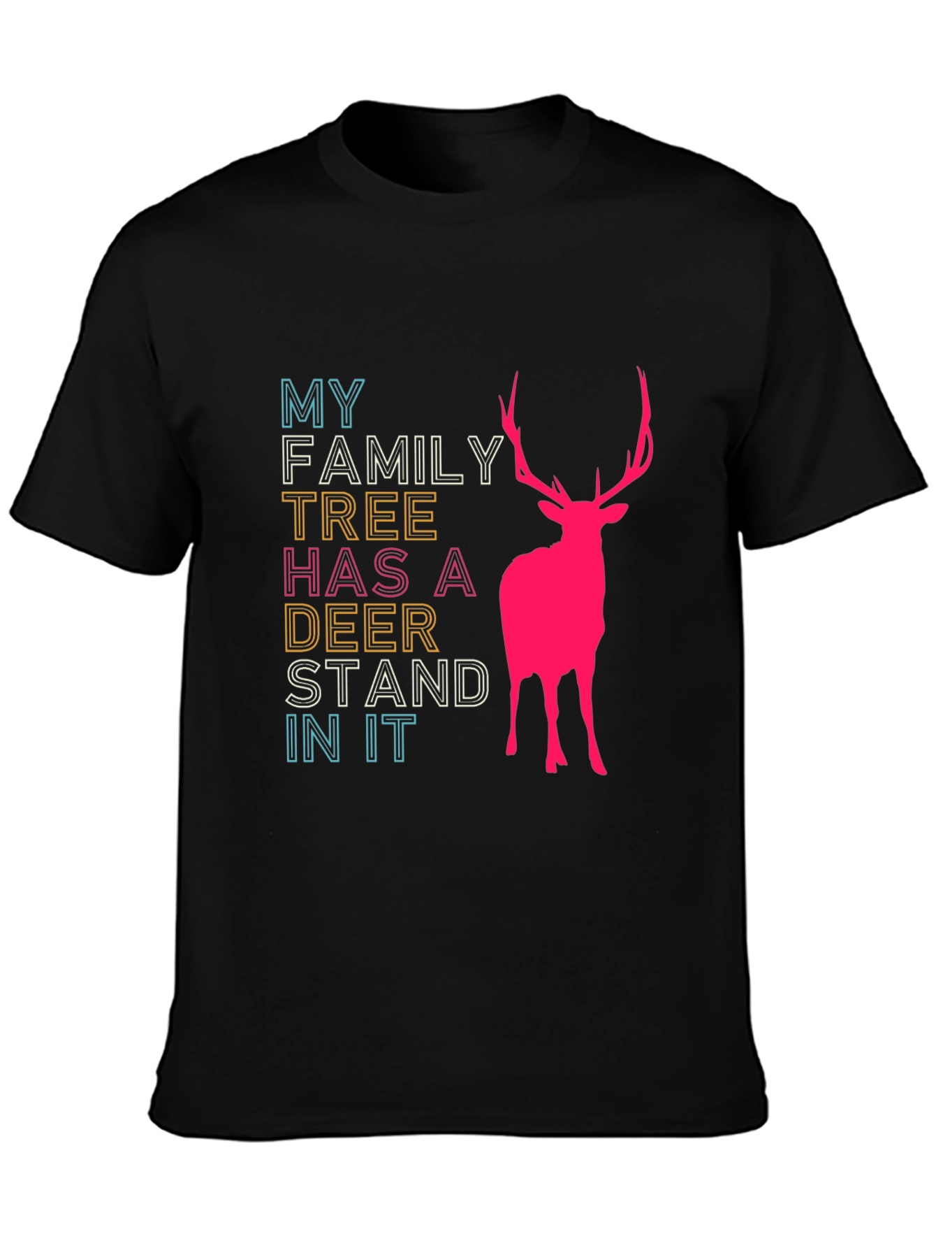 Family Tree Deer Stand Graphic Tee - Hunting Humor Shirt