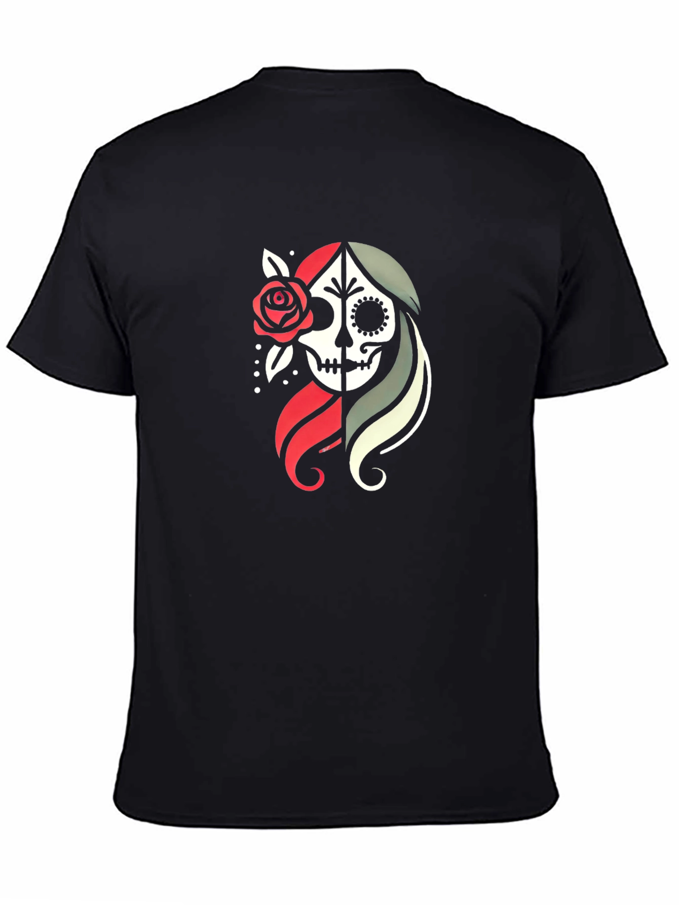 Day of the Dead Sugar Skull Graphic Tee - Black