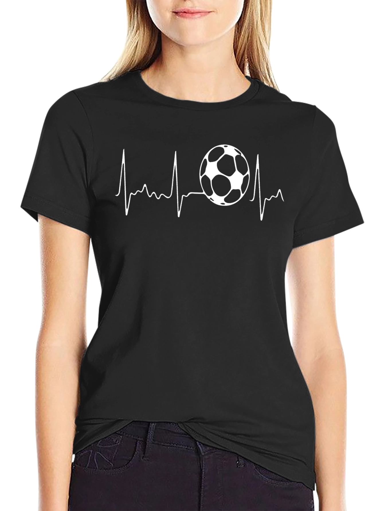 Soccer Heartbeat Graphic T-Shirt - Passion for the Game