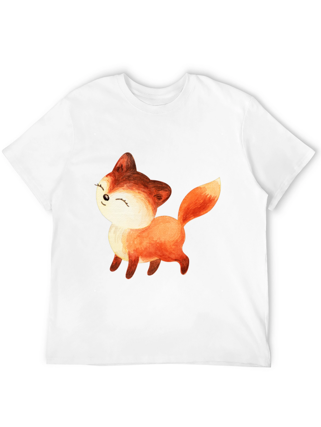 Cute Fox Graphic Tee - Unisex Black T-Shirt