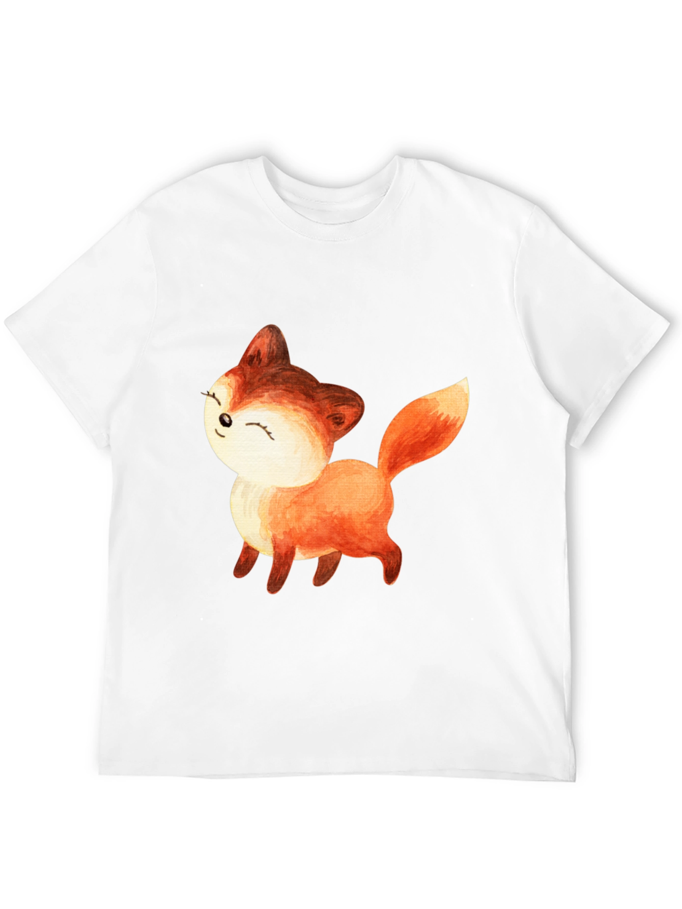 Cute Fox Graphic Tee - Unisex Black T-Shirt