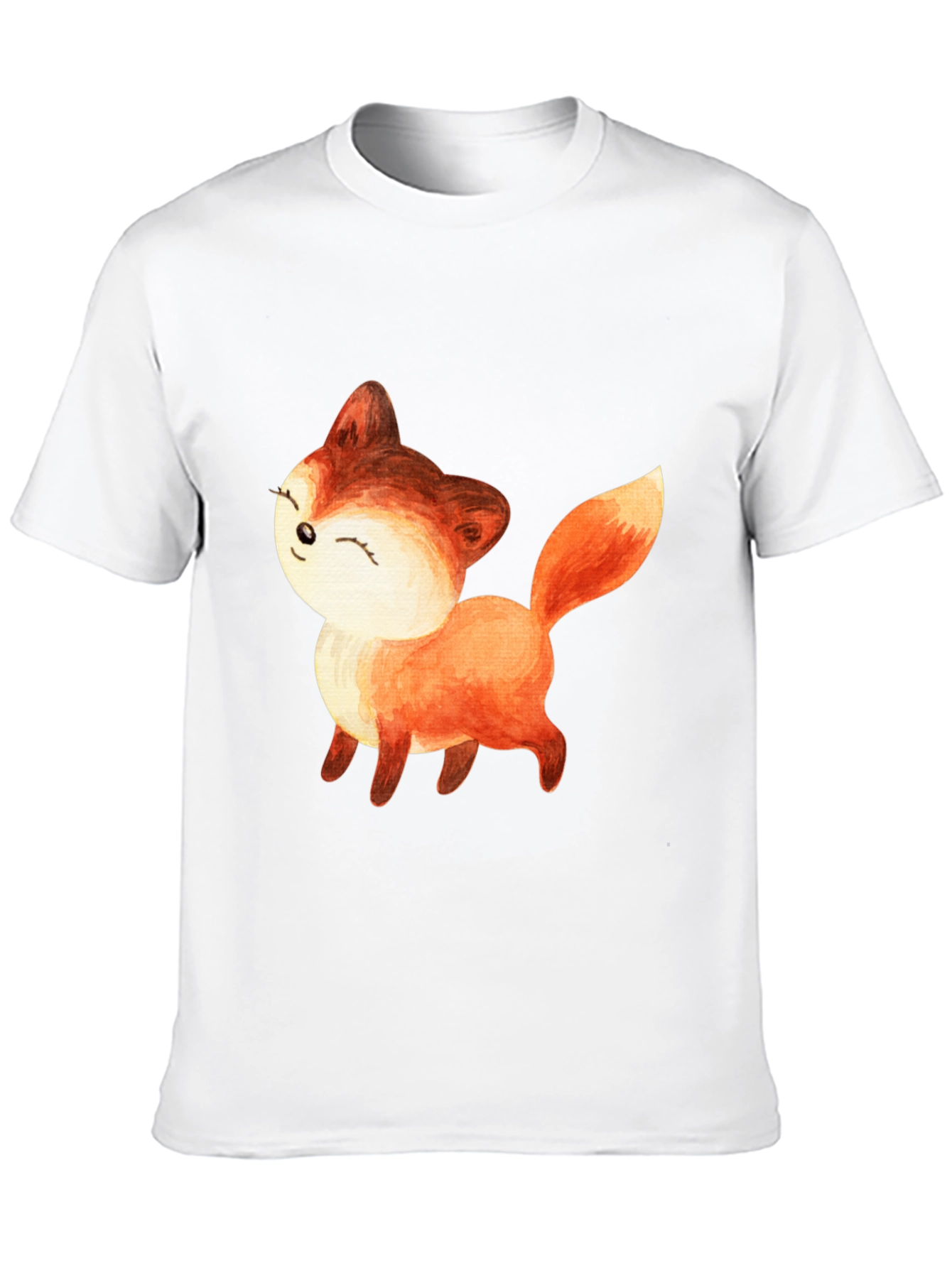 Cute Fox Graphic Tee - Unisex Black T-Shirt