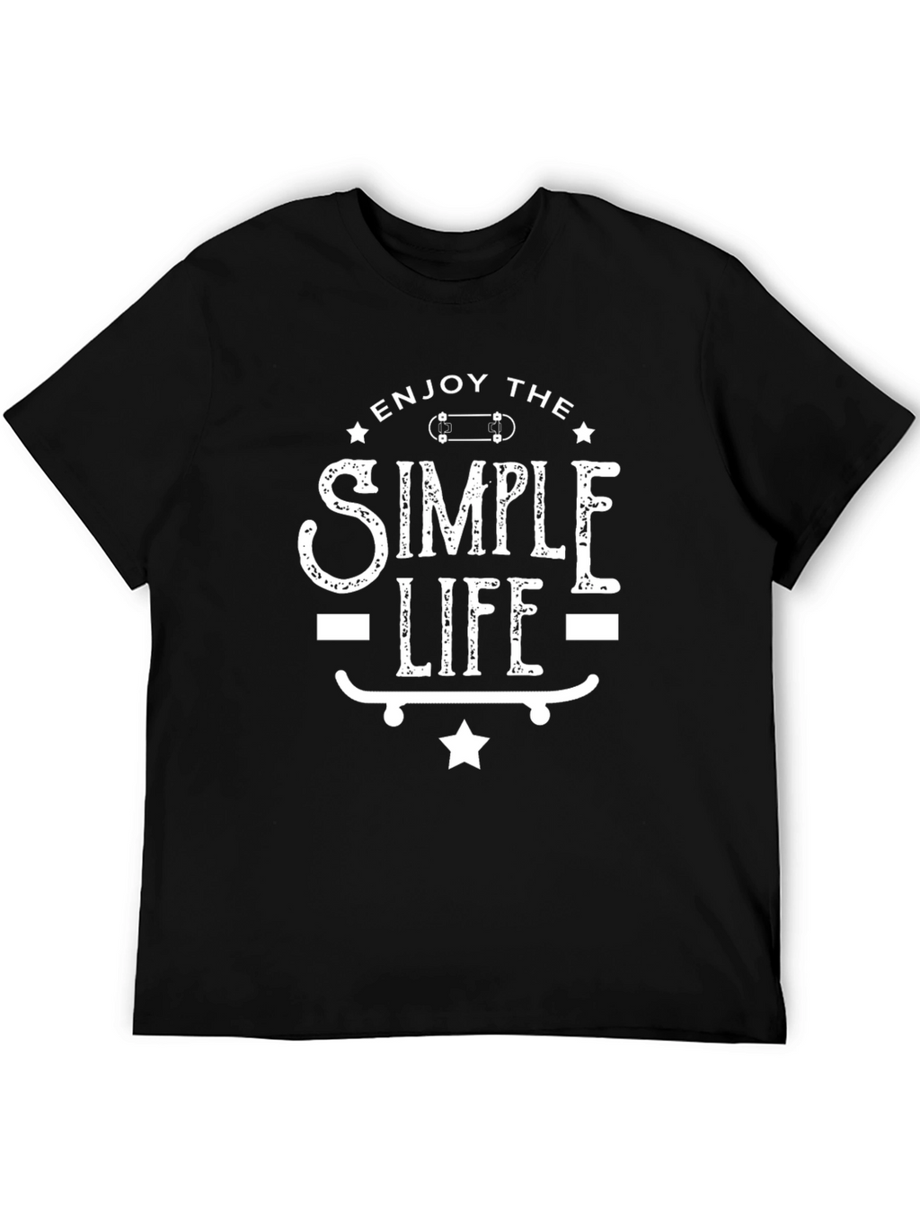 Simple Life Skateboard T-Shirt - Black