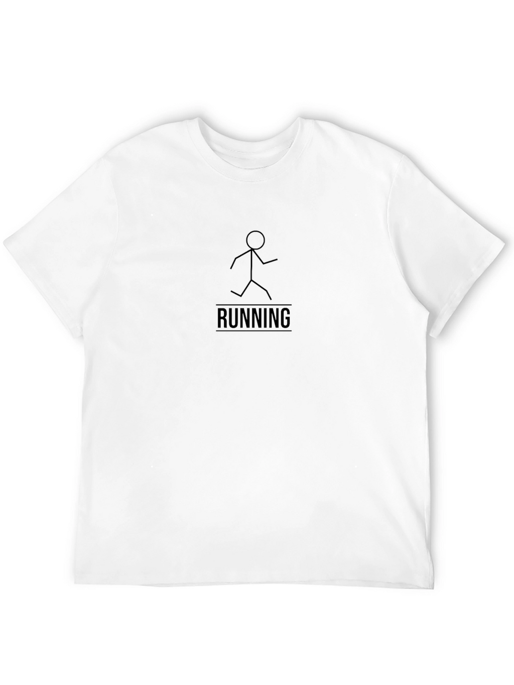 Mens Black Running Graphic T-Shirt