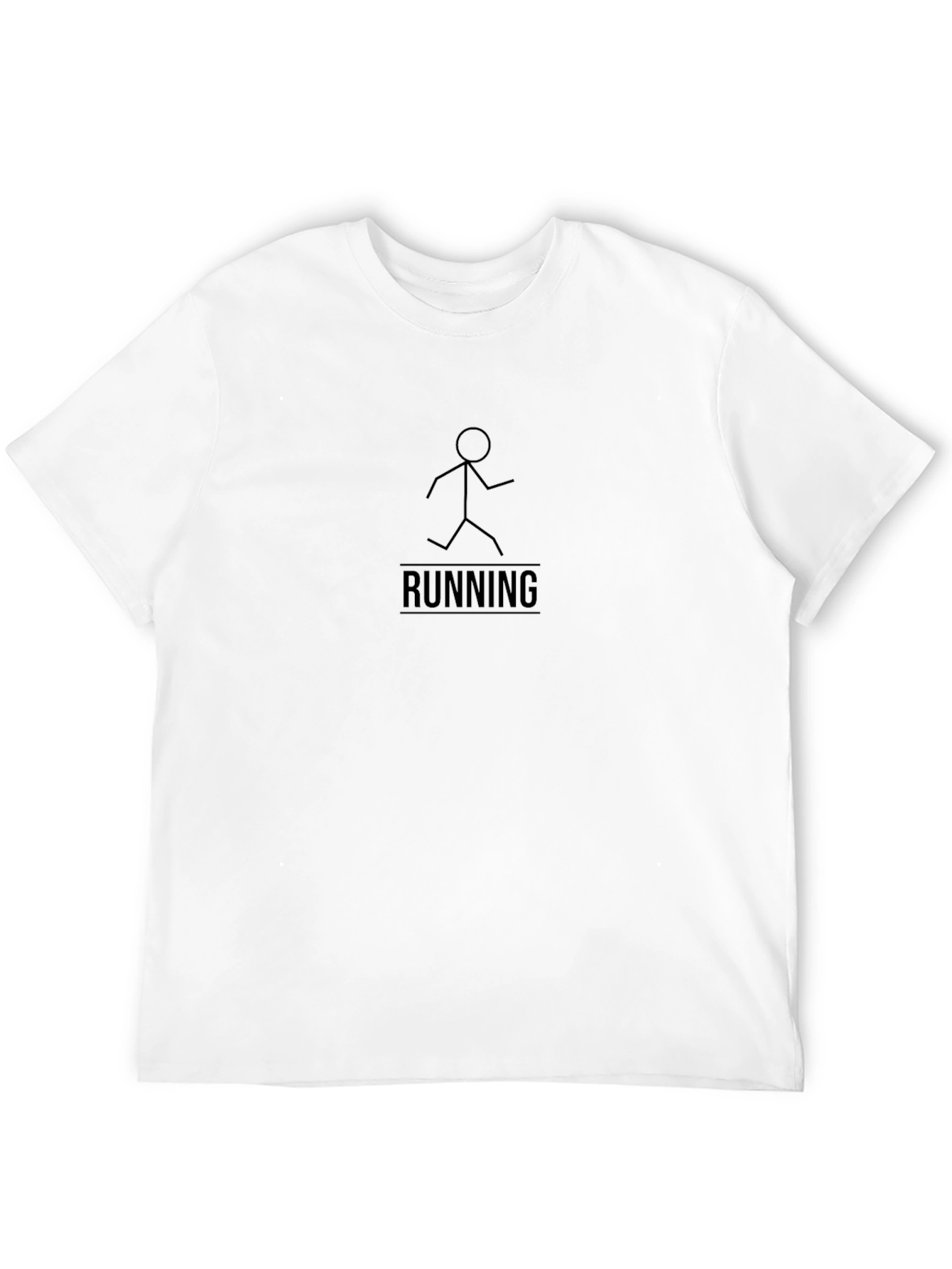Mens Black Running Graphic T-Shirt