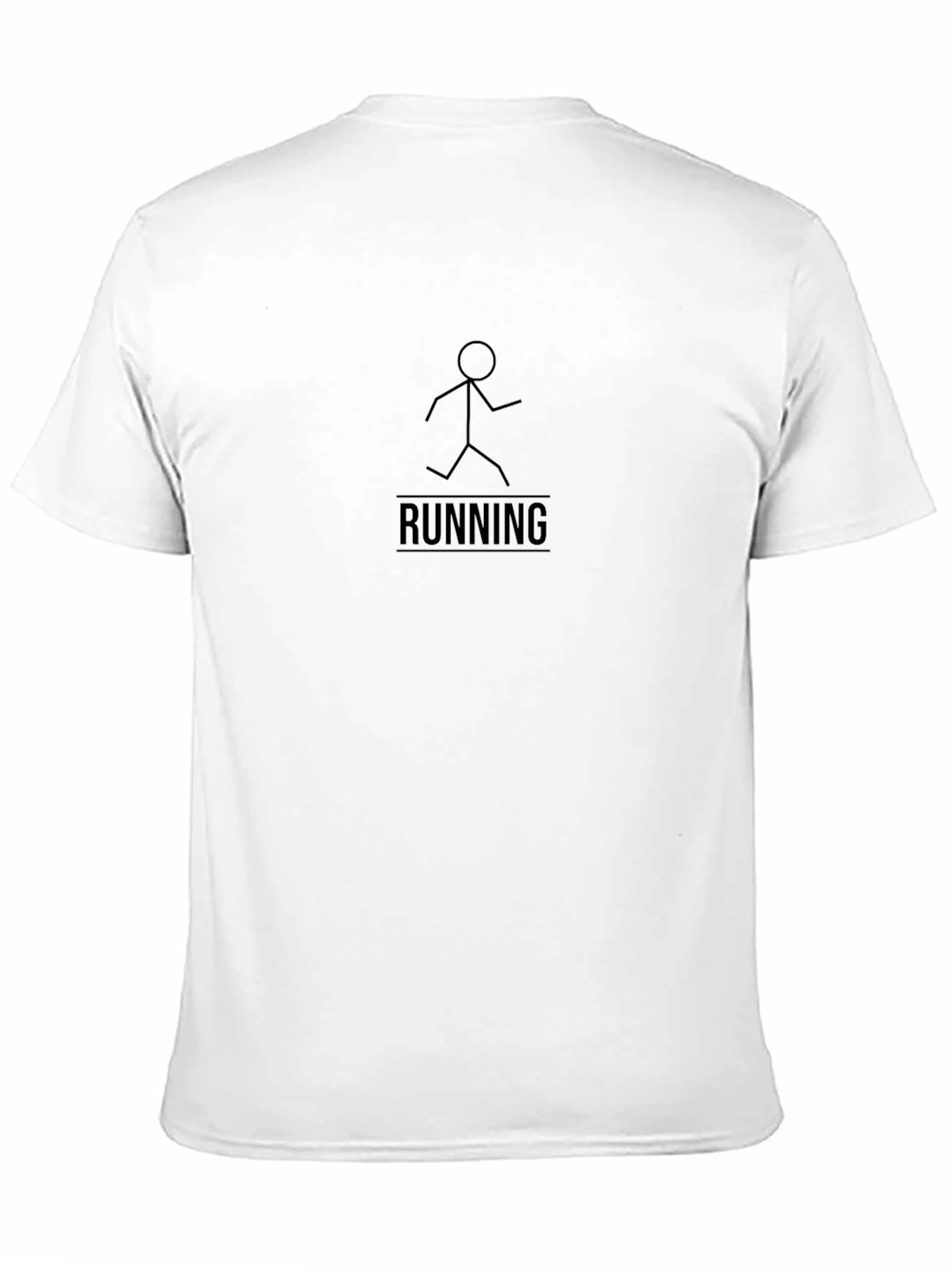 Mens Black Running Graphic T-Shirt