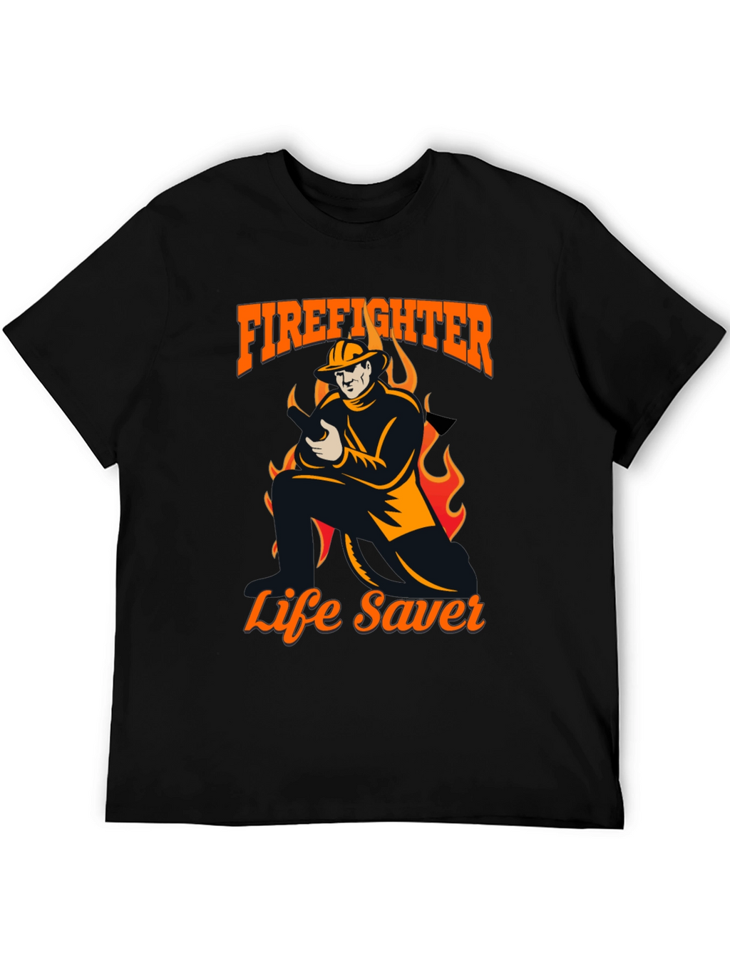 Firefighter Life Saver Graphic T-Shirt