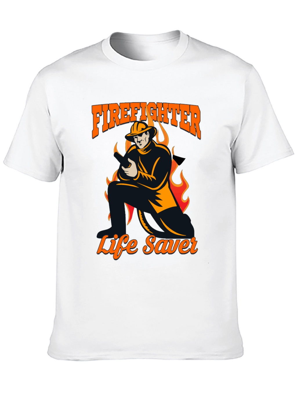 Firefighter Life Saver Graphic T-Shirt