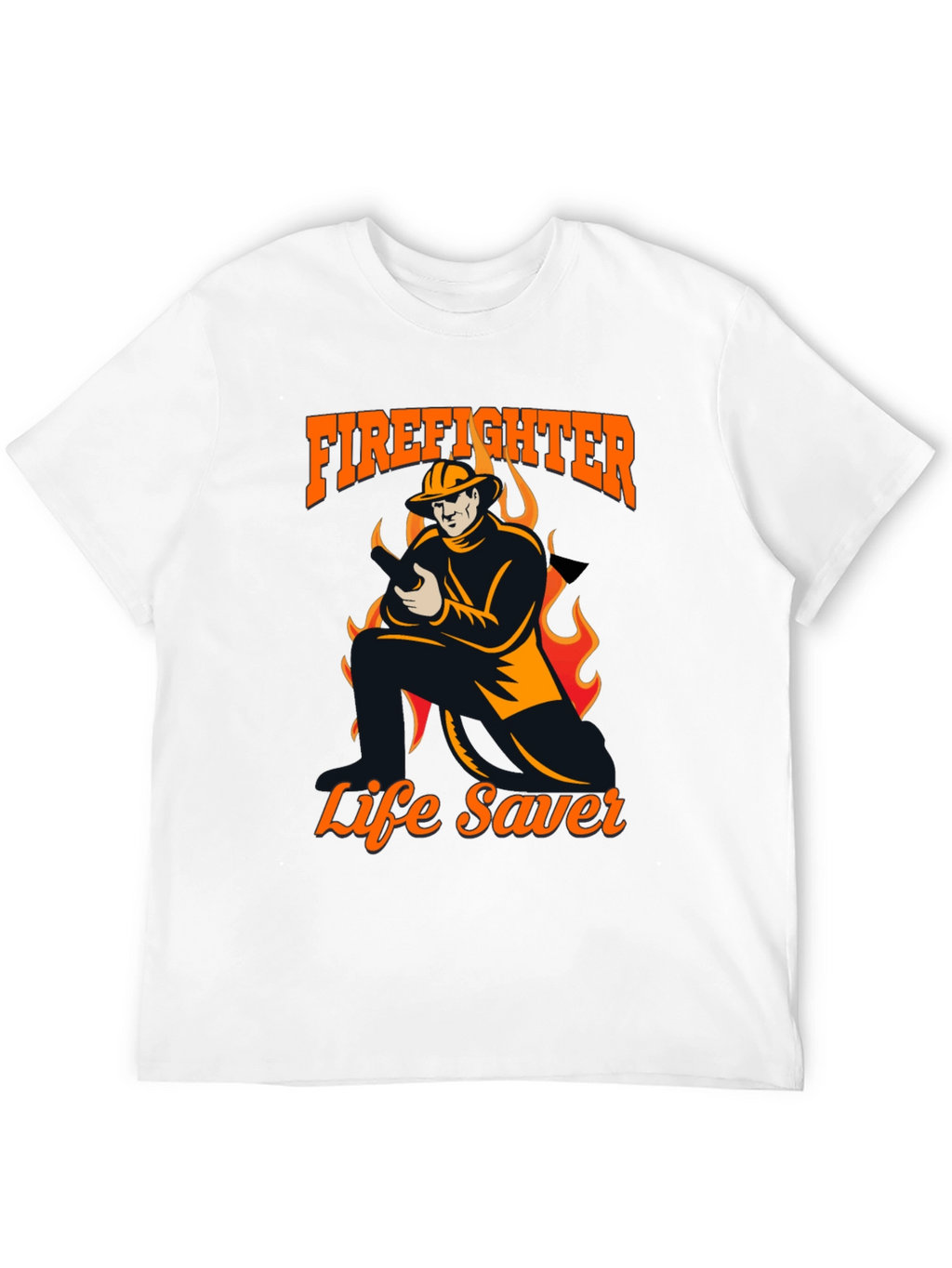 Firefighter Life Saver Graphic T-Shirt