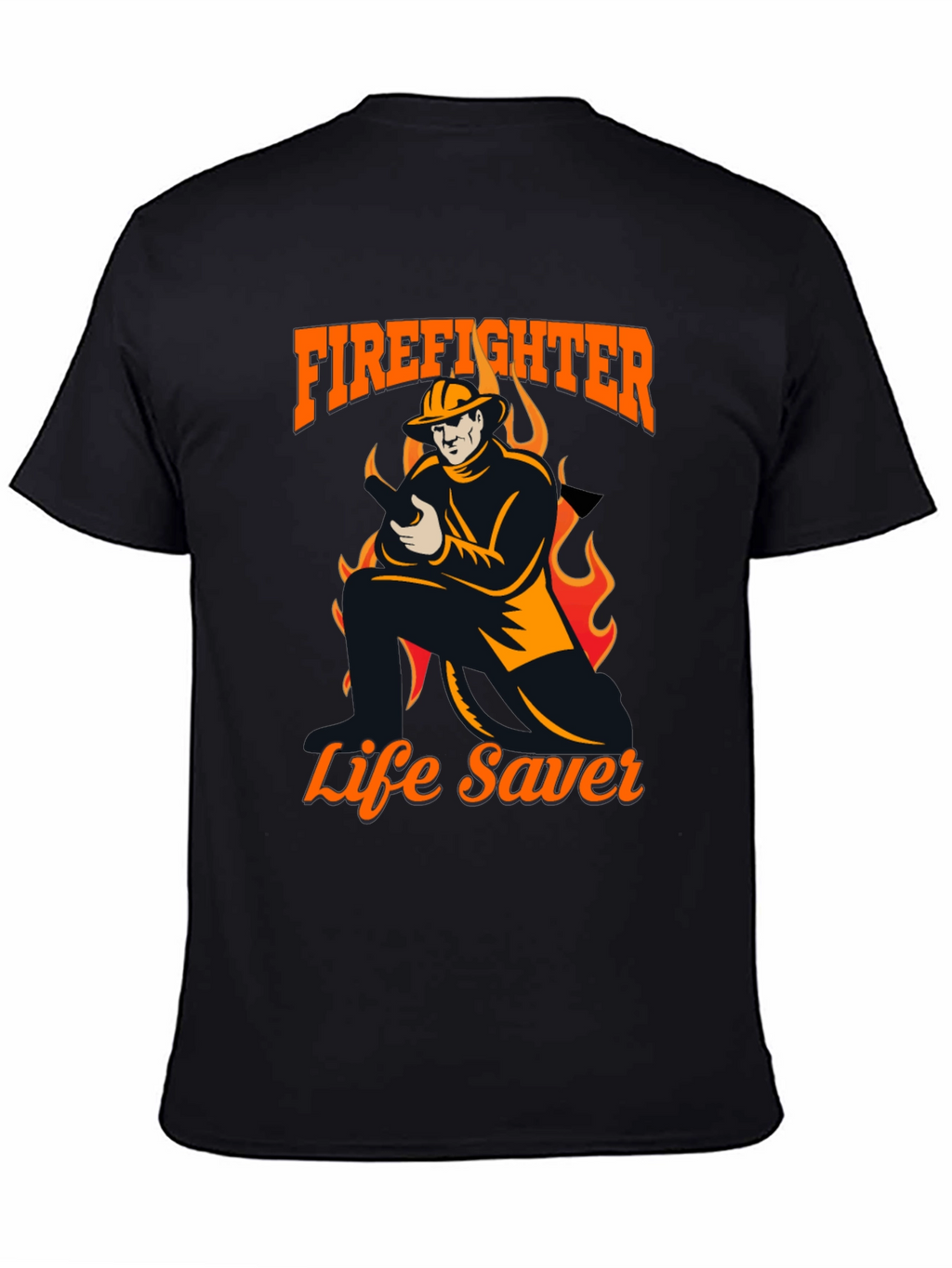 Firefighter Life Saver Graphic T-Shirt