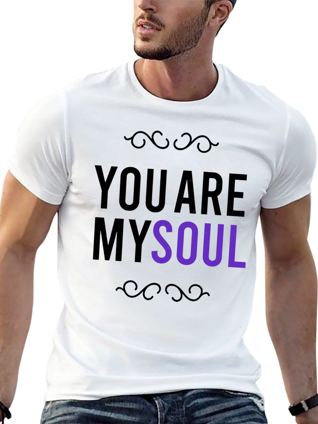 You are My Soul Black Crew Neck T-shirt