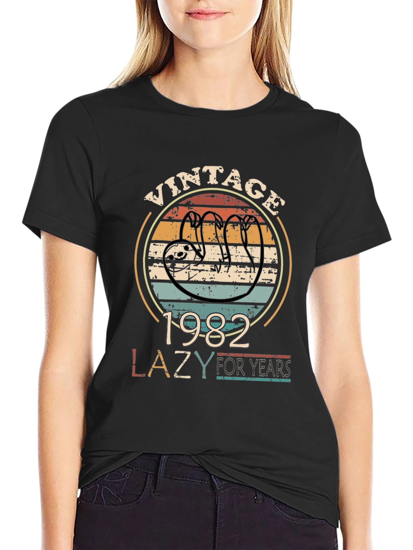 Vintage 1982 Lazy Sloth T-Shirt - 40th Birthday Gift