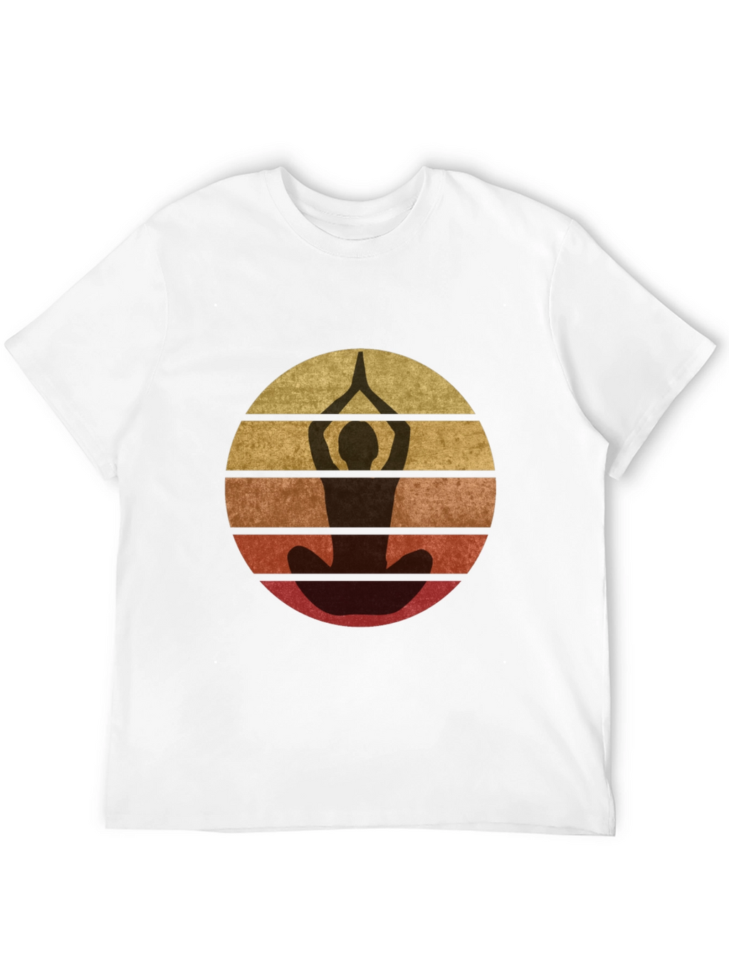 Retro Yoga Pose Graphic T-Shirt - Unisex Black Tee