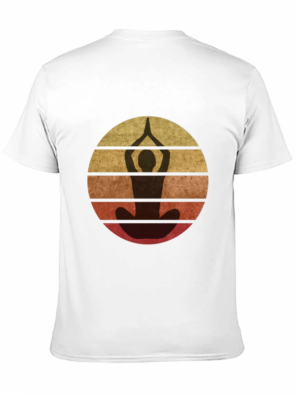 Retro Yoga Pose Graphic T-Shirt - Unisex Black Tee
