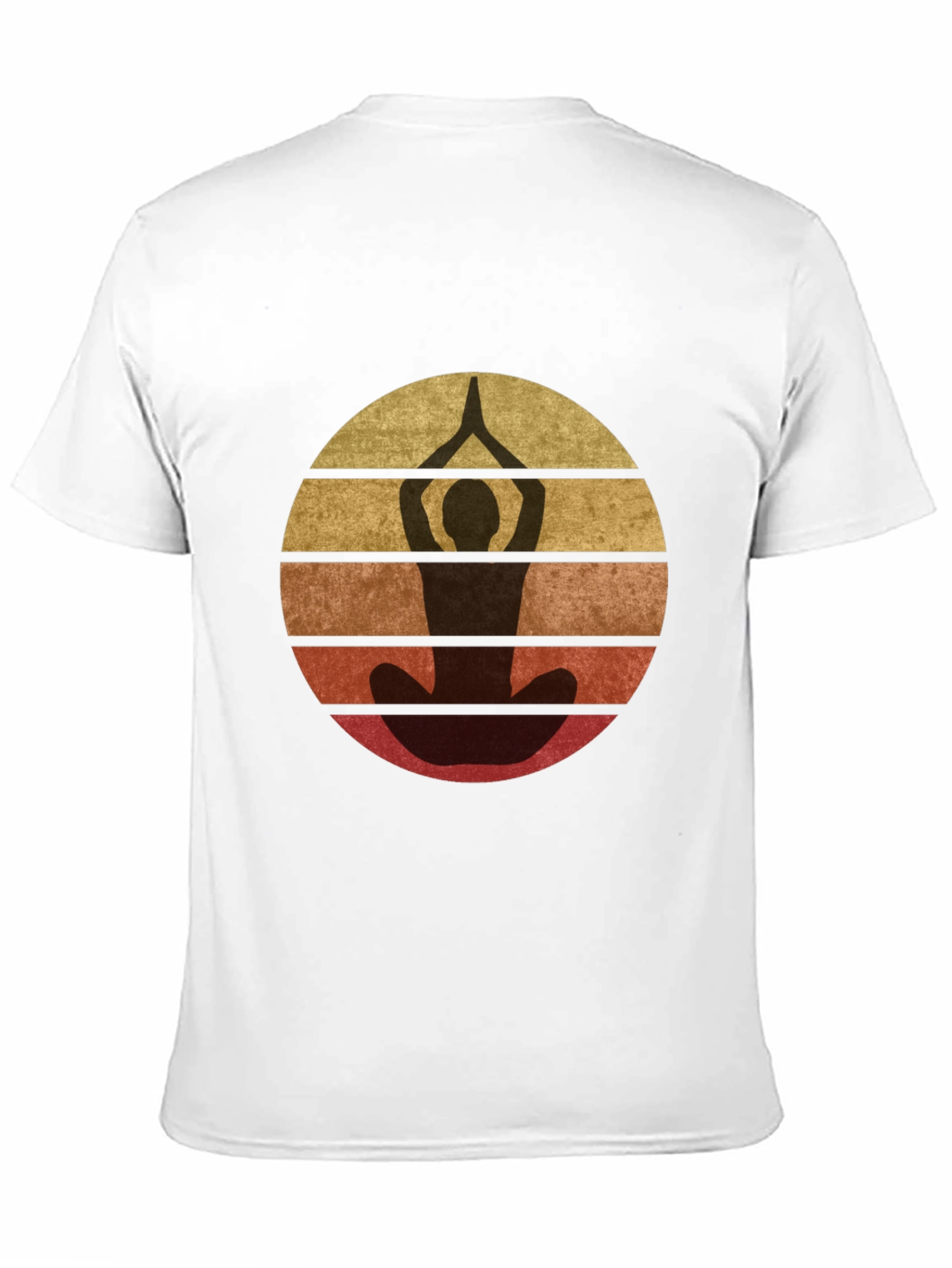 Retro Yoga Pose Graphic T-Shirt - Unisex Black Tee