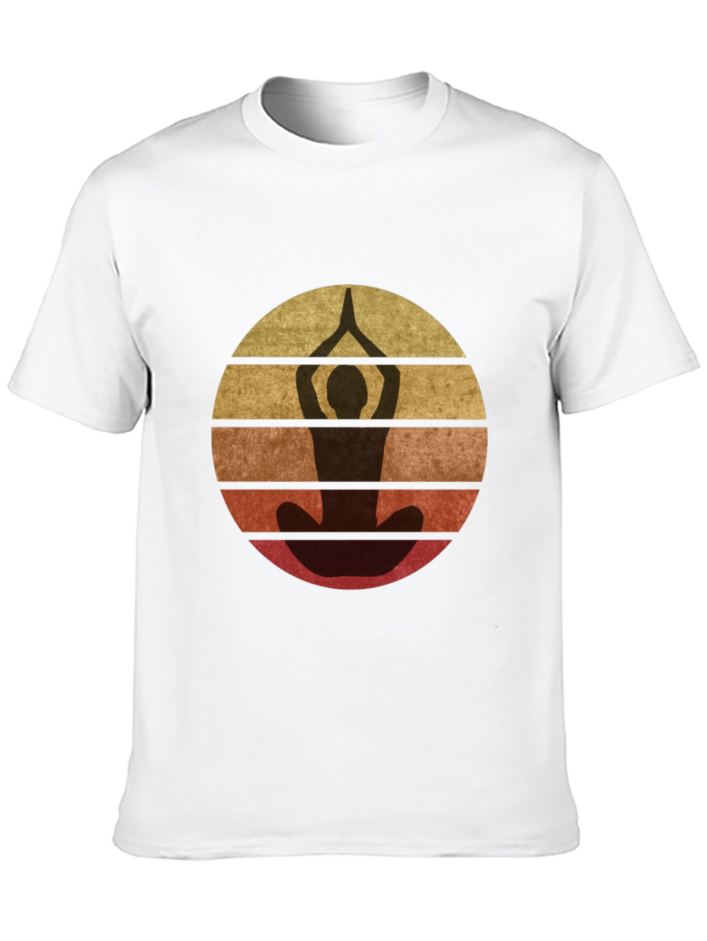 Retro Yoga Pose Graphic T-Shirt - Unisex Black Tee