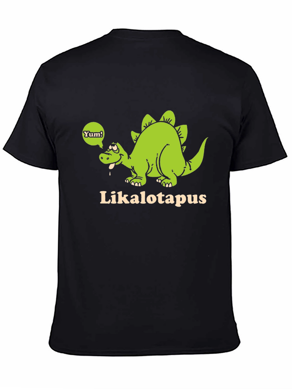 Funny Likalotapus Dinosaur Black T-Shirt