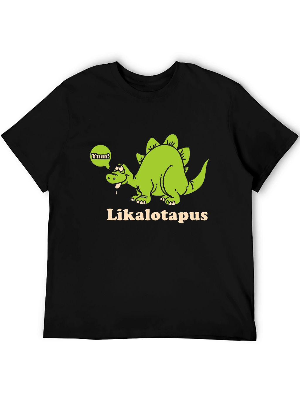 Funny Likalotapus Dinosaur Black T-Shirt