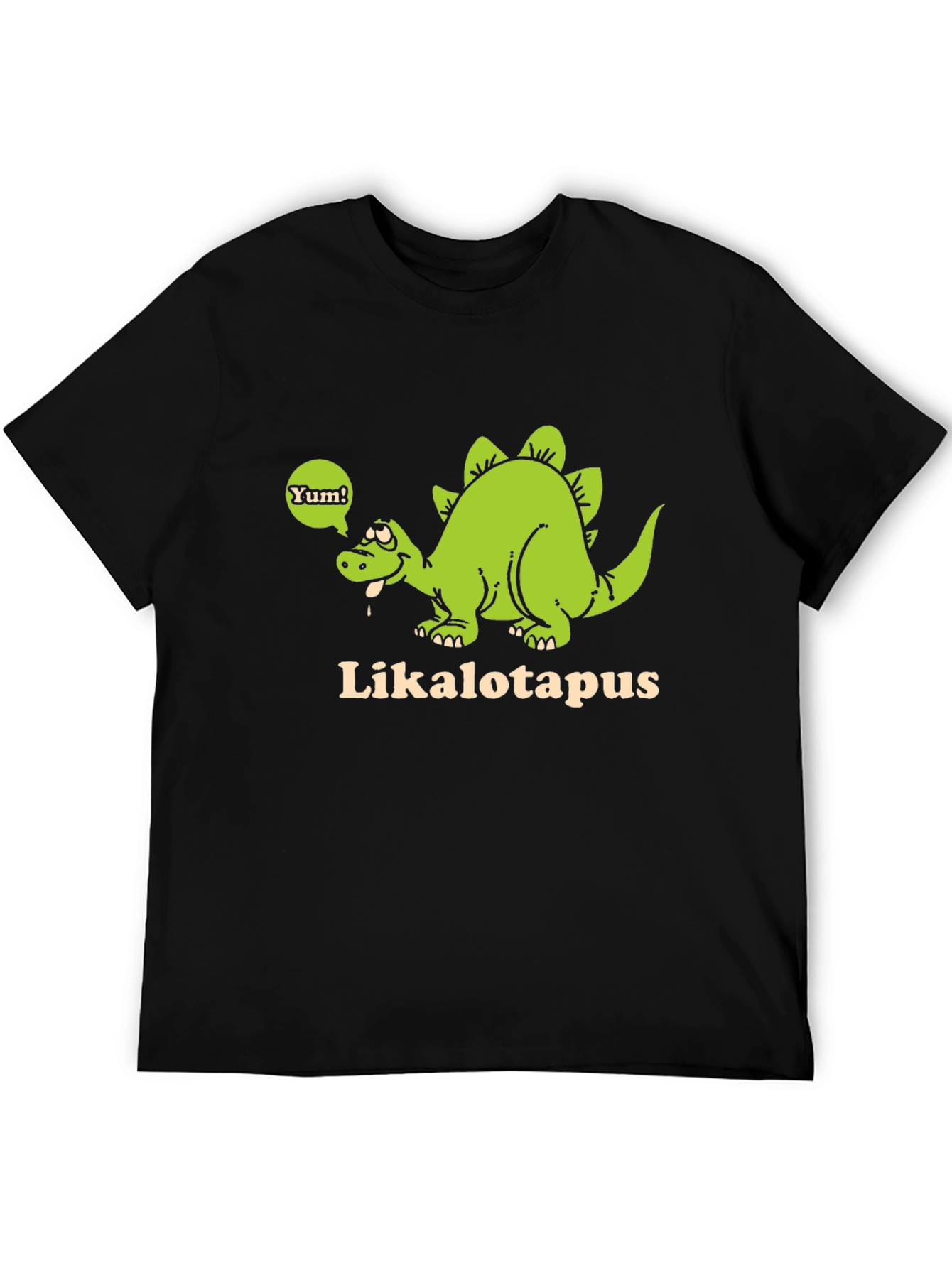 Funny Likalotapus Dinosaur Black T-Shirt