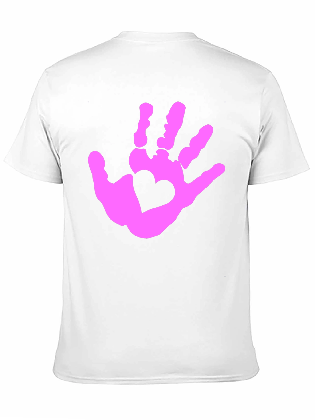 Heart Handprint Graphic Tee - Black