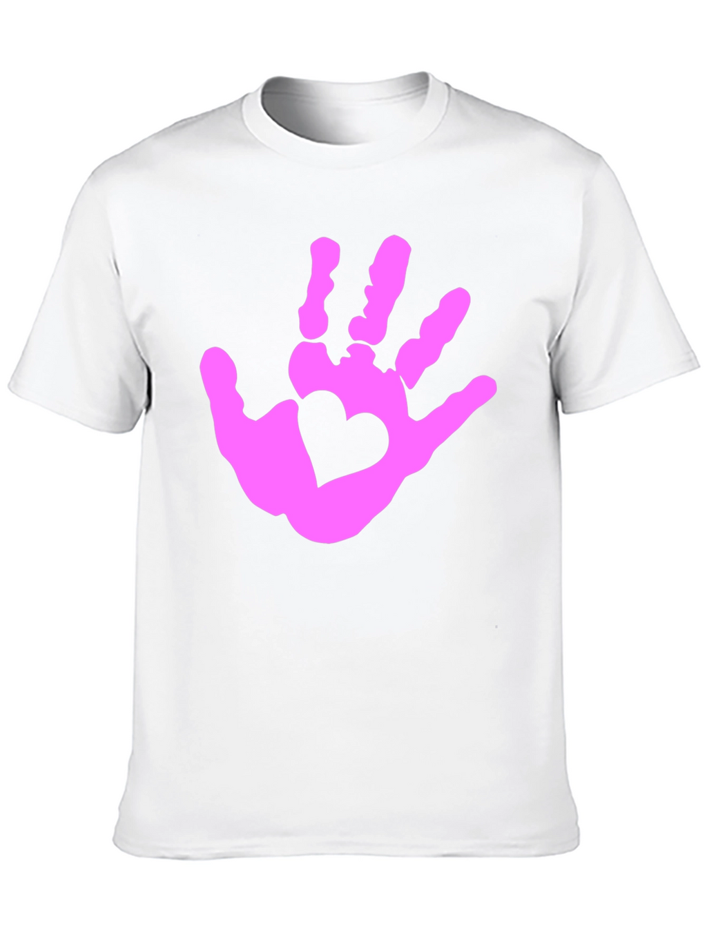 Heart Handprint Graphic Tee - Black