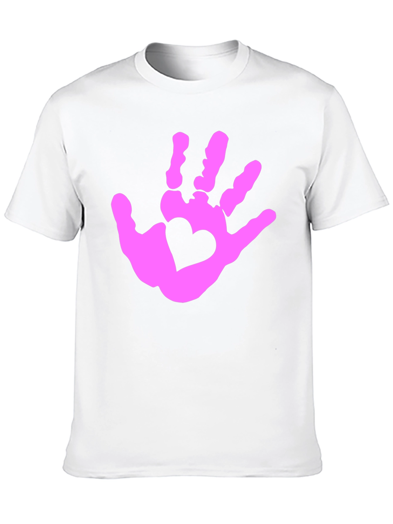 Heart Handprint Graphic Tee - Black