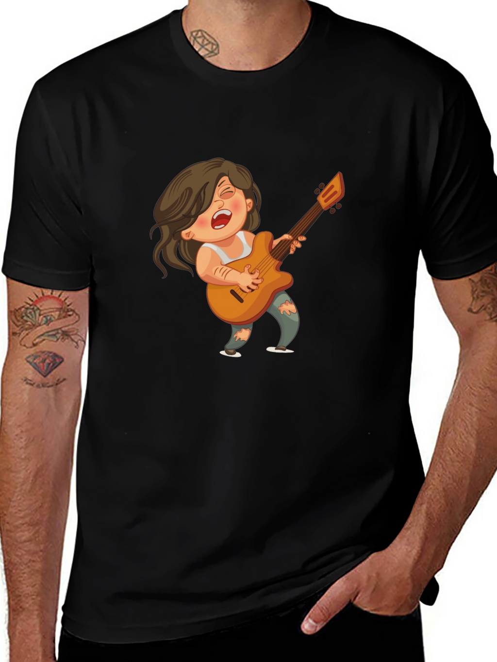 Rockstar Cartoon Graphic Tee