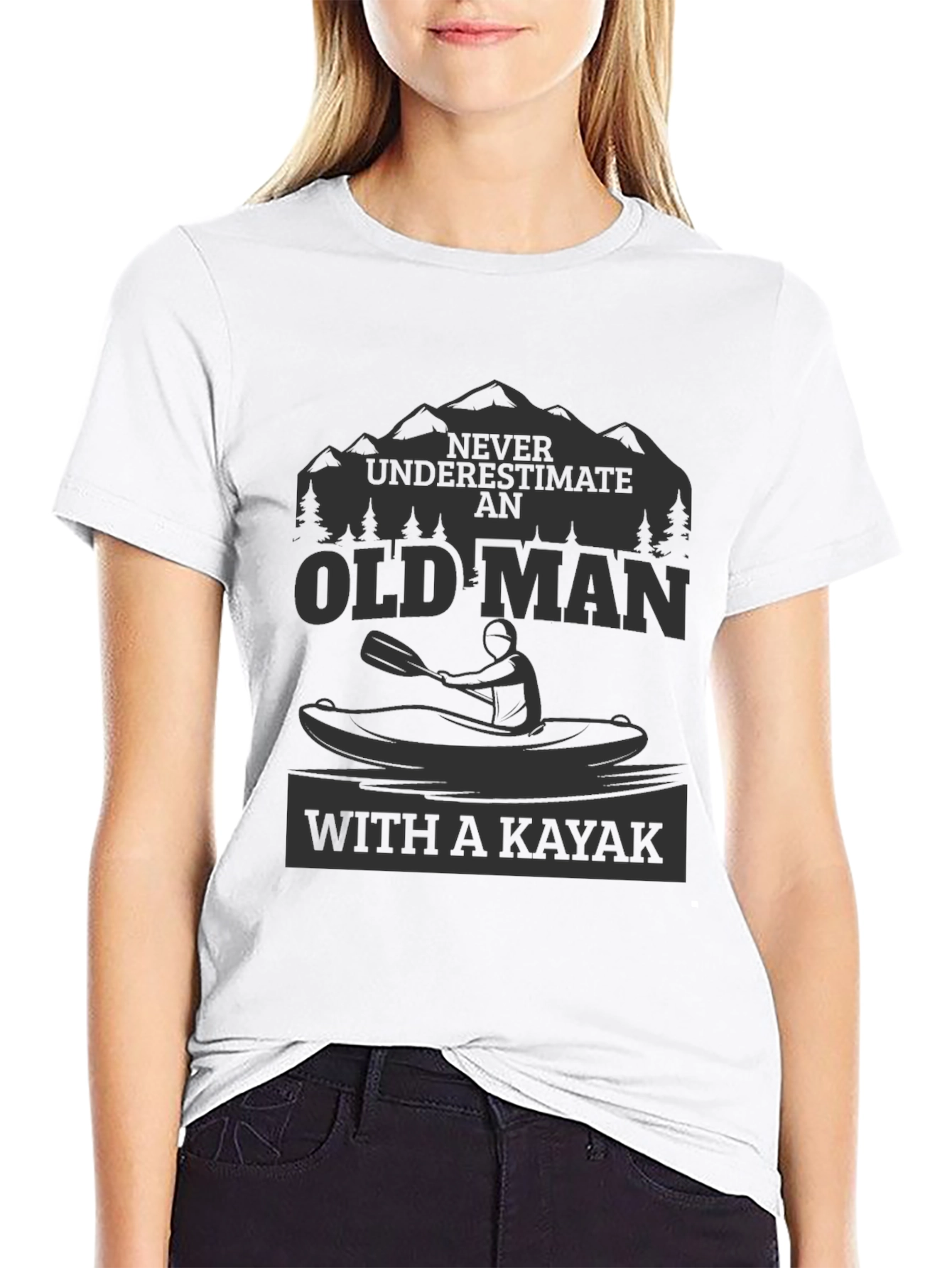 Old Man Kayak T-Shirt - Adventure Ready!