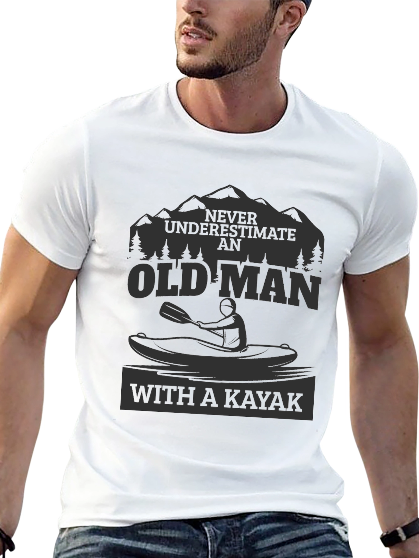 Old Man Kayak T-Shirt - Adventure Ready!