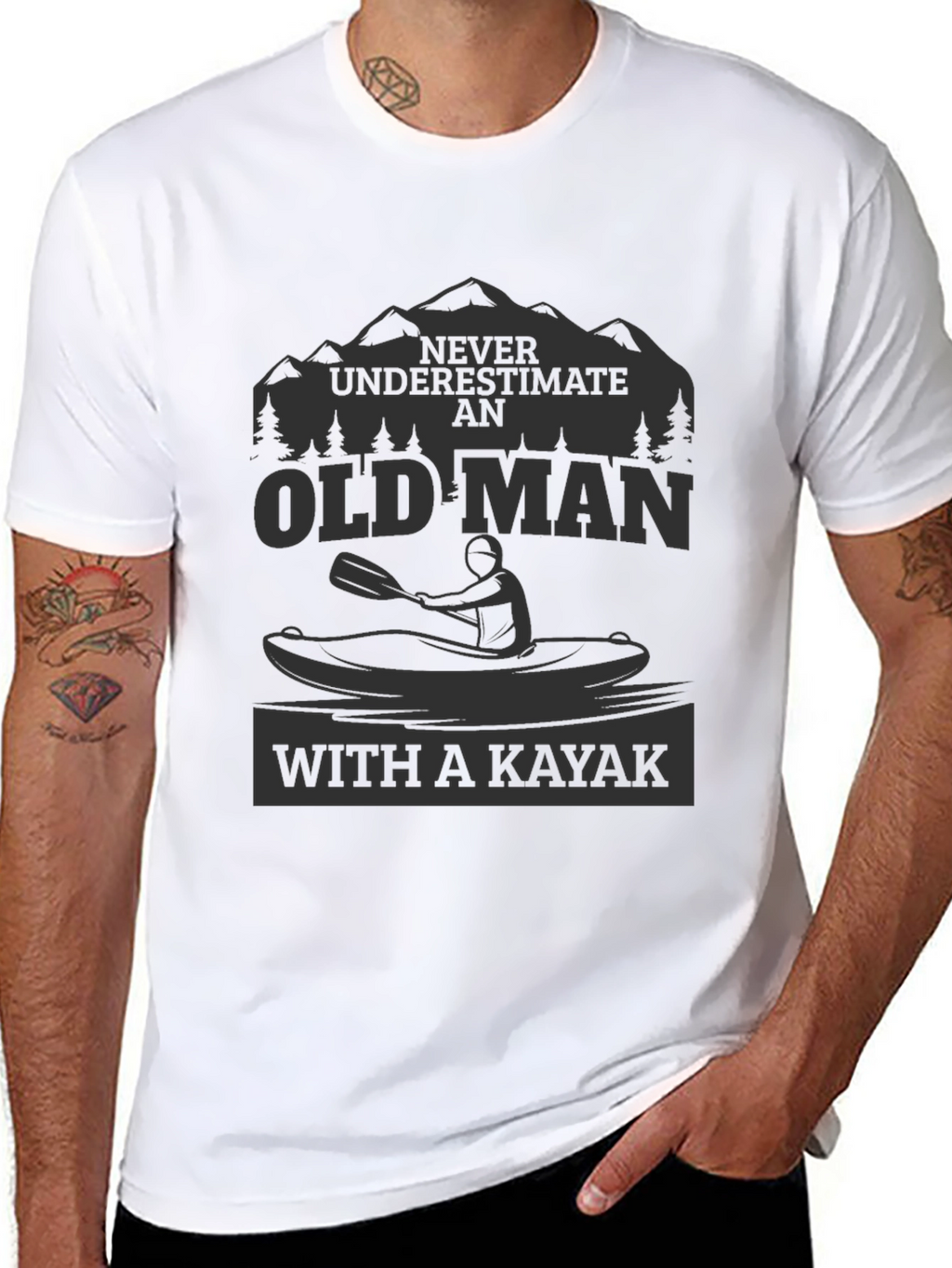 Old Man Kayak T-Shirt - Adventure Ready!