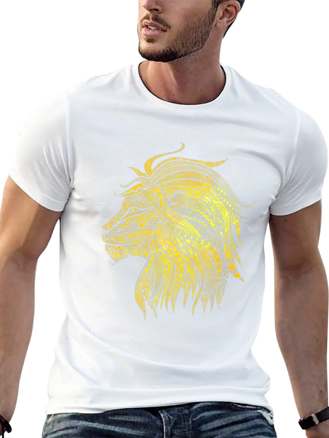Lion Graphic Tee - Black Short Sleeve