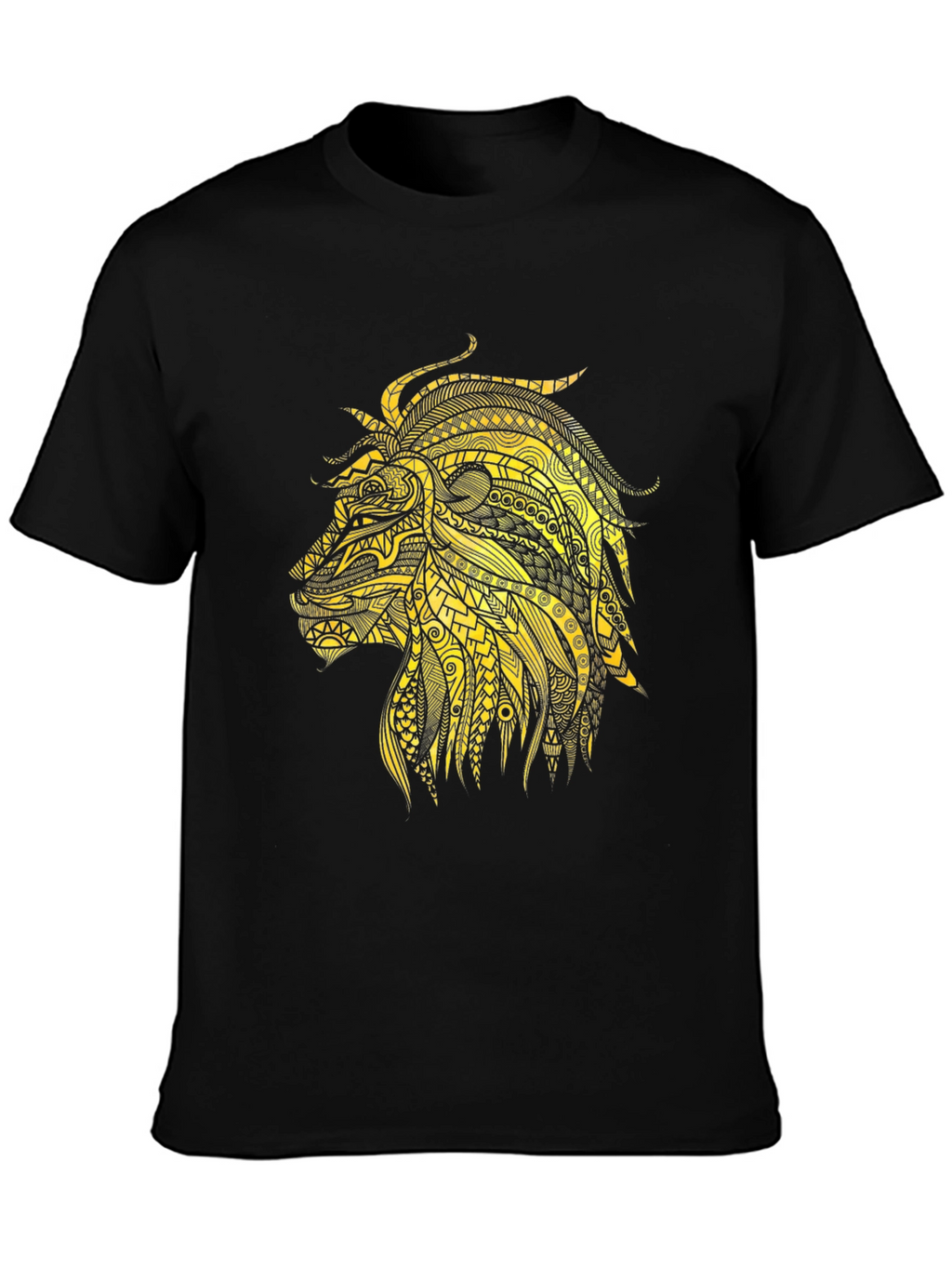 Lion Graphic Tee - Black Short Sleeve