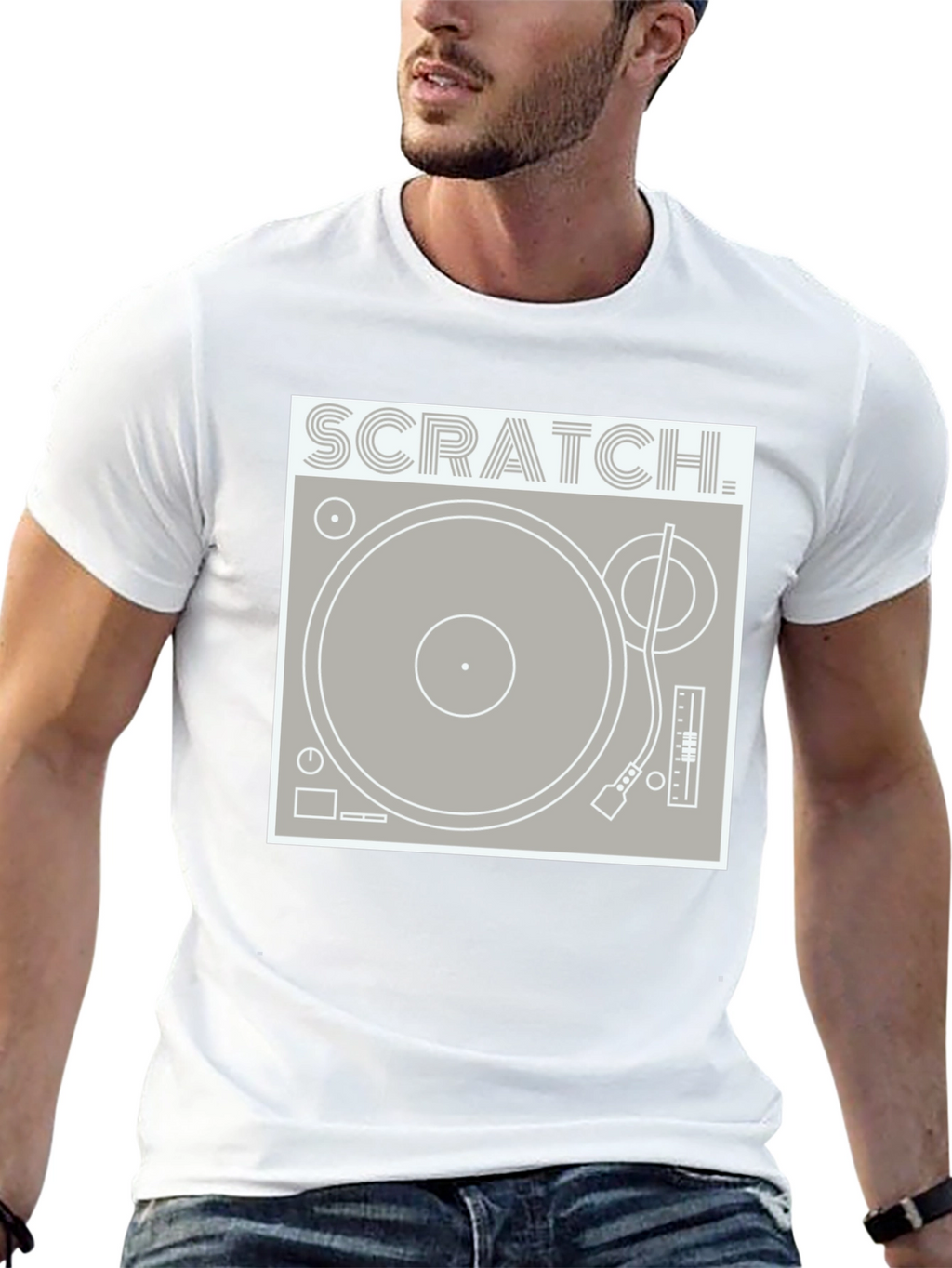 Scratch Turntable Graphic Tee - DJ Style Shirt