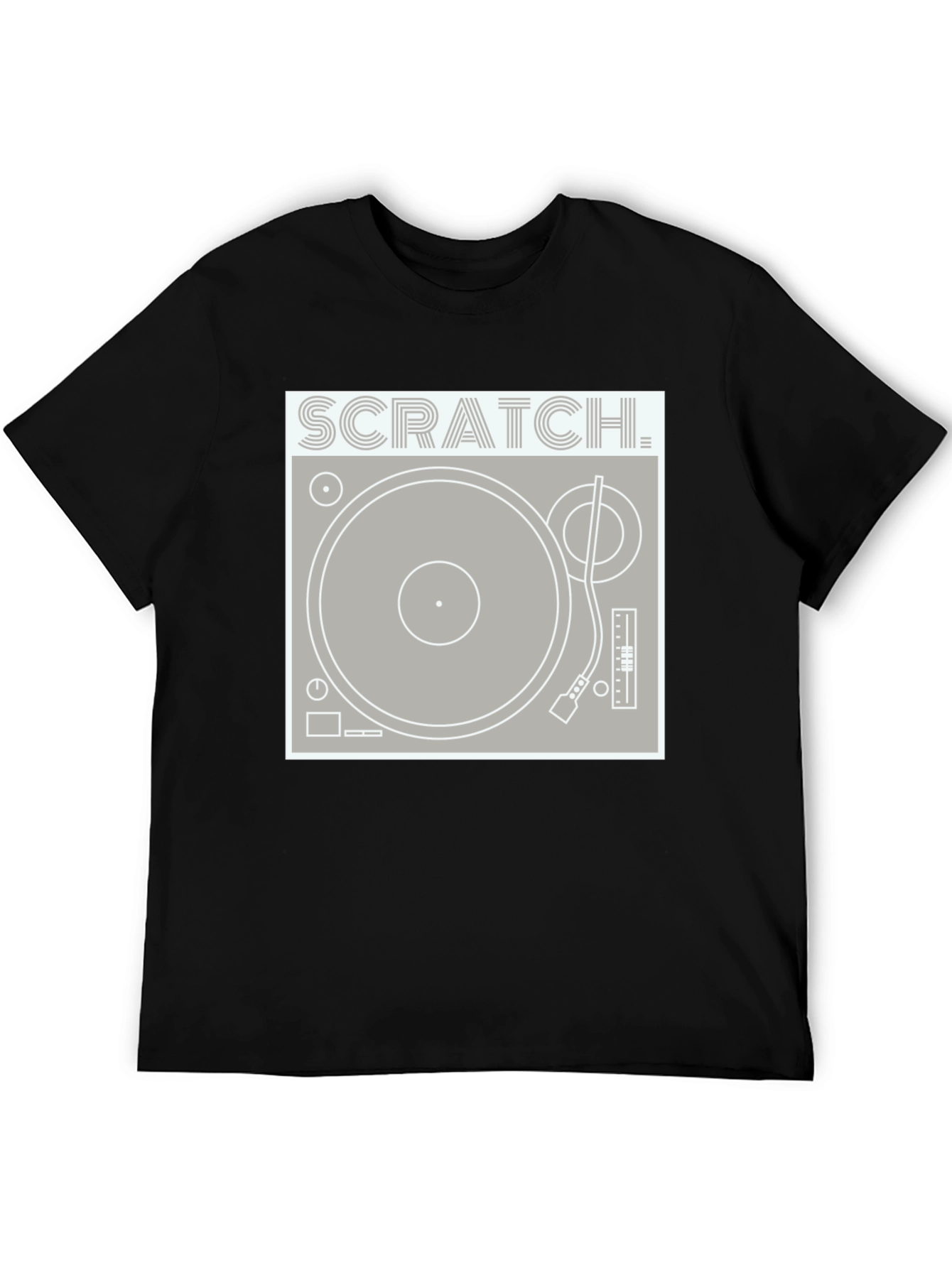 Scratch Turntable Graphic Tee - DJ Style Shirt