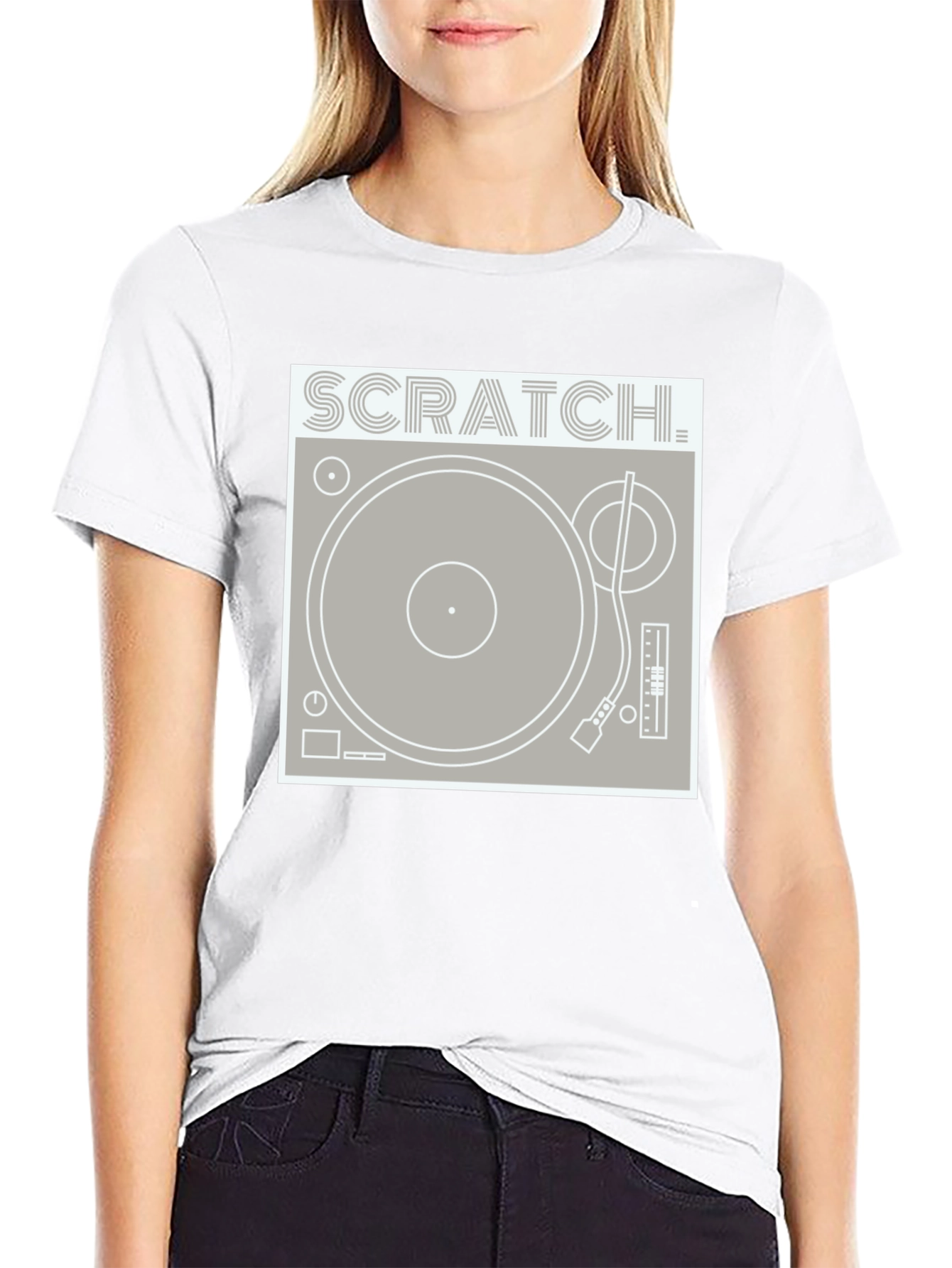 Scratch Turntable Graphic Tee - DJ Style Shirt
